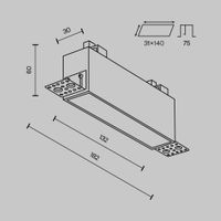 Встраиваемый светильник Technical DL066-12W3-6K-TRS-W — фото 8, Точечные светильники