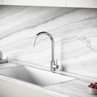 Смеситель для кухни из нержавеющей стали Sancos Stainless, с поворотным R изливом, арт арт-SC12001SS — фото 5, Смесители для кухни