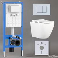 Комплект 3в1 IBERICA BLANCA инсталляция SILENCIO, унитаз BILBAO ALTO белый, кнопка смыва INOX-C белый матовый (IB001.BLA.234.111) — фото 1, Комплекты унитаз + инсталляция