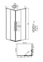 Душевое ограждение Grossman Galaxy (90х70х195) прямоугольник,раздвижная,хром,стекло прозрачное,1 место арт-300.K33.01.9070.10.00 — фото 10, Прямоугольные душевые уголки