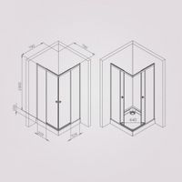 Товар: W94G-403-8080-MT1K X-joy душевое огражд квадратн.,раздвиж.двери 80x80 хром мат.,стекло прозрачн - фото 6 W94G-403-8080-MT1K X-joy душевое огражд квадратн.,раздвиж.двери 80x80 хром мат.,стекло прозрачн — фото 6, Квадратные душевые уголки