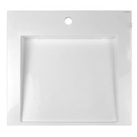 Раковина Azario Domino 600х555х80 литьевой мрамор, сифон в комплекте, белая арт-CS00082282 — фото 4, Раковины на стиральную машину