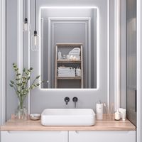 Зеркало с LED-подсветкой SIRIUS (70*100) /AQUA DE MARCO SIR70/100 — фото 1, Зеркала в ванную комнату