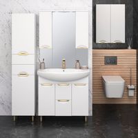 Тумба напольная с умывальником ELEGANSE 85 /золото/ AQUA DE MARCO 5085CGELE — фото 4, Тумбы с раковиной