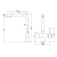 Смеситель Reflexion Lago RX9902GD для кухни с гибким изливом и подключением к фильтру, брашированное золото — фото 41, Смесители для кухни