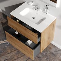 Sense, База под раковину, универсальная, 80 см, 2 ящика, цвет: дерево арт-M7BFUX0802OF — фото 1, Тумбы под раковину