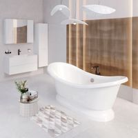 Ванна FIDJI 190 см из литьевого мрамора NOVA GEL / Aqua de Marco 1190WFID_GEL — фото 2, Ванны