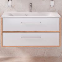 Тумба подвесная MELBOURNE 100 /дуб/белый/ AQUA DE MARCO 2100WCMEL/H/V.2.0 — фото 1, Тумбы под раковину