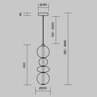 Подвесной светильник Maytoni MOD307PL-L36B3K — фото 10, Подвесные светильники