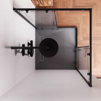 Товар: W90G-403-100100-BT Gem душевое огражд квадратн.,раздвиж.двери 100x100 черный мат.,стекло прозрачн - фото 1 W90G-403-100100-BT Gem душевое огражд квадратн.,раздвиж.двери 100x100 черный мат.,стекло прозрачн — фото 1, Душевые кабины и ограждения