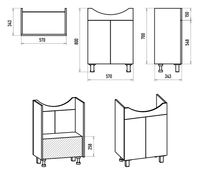 Тумба под раковину арт-Э-Изе01060-021Н — фото 5, Тумбы под раковину