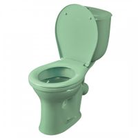 Унитаз-компакт Виктория косой выпуск, н/п., кноп. арматурой и сиденьем полипропилен, салатовый SANTE 1P3016S0400BF — фото 4, Напольные унитазы