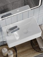 Товар: Agger Раковина подвесная правая санфарфор, белый глянец арт-ASH131375R - фото 4 Agger Раковина подвесная правая санфарфор, белый глянец арт-ASH131375R — фото 4, Раковины подвесные