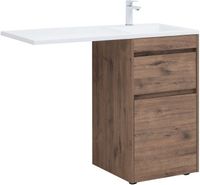 Товар: Тумба с раковиной Aquanet Токио 110 L напольная 2 ящика, цв. дуб веллингтон 00335585 - фото 1 Тумба с раковиной Aquanet Токио 110 L напольная 2 ящика, цв. дуб веллингтон 00335585 — фото 1, Тумбы с раковиной