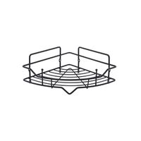 Полка одноярусная угловая Milardo Grid проволока стальная, чёрный матовый арт-GRICC1BM44 — фото 1, Полки для ванной и душа