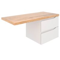 Тумба подвесная NORDIC 60 /левая/ со столешницей из массива 122 см под накладную раковину /AQUA DE MARCO 5060CNOR122/H/L — фото 2, Тумбы под раковину