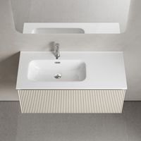 Тумба подвесная SANCOS Snob R 1.0 995х445х406, c одним ящиком оснащенным доводчиками, Beige Soft , арт. арт-SNR1.0100LCE — фото 2, Тумбы под раковину