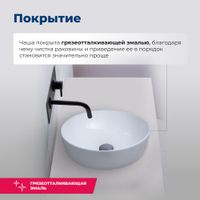 Раковина накладная Aquanet арт-MOON-1 — фото 3, Раковины накладные