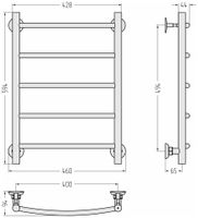 Полотенцесушитель водяной Стилье Версия-Н2 600х400 (5) Г 18 Без покрытия 00622-6040 — фото 4, Водяные полотенцесушители