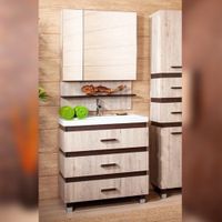 Комплект мебели для ванной Бриклаер ТЕХАС 80, кантри/венге — фото 1, Комплекты мебели для ванной