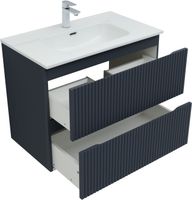 Тумба с раковиной Aquanet Джейн 80 цв.маренго (раковина Flat) 00332539 — фото 6, Тумбы с раковиной