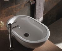 Раковина GLOBO FORTY3 на столешницу без отверстий цвет белый SC012BI — фото 2, Раковины накладные