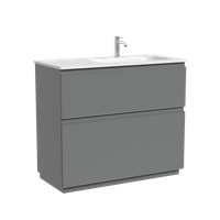 Тумба напольная SANCOS Folk Floor правая 995х445х850, c двумя ящиками оснащенными доводчиками, Ergraut soft, арт.FL100FRES — фото 6, Тумбы под раковину