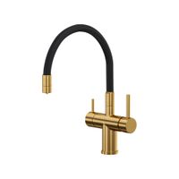 Смеситель Reflexion Lago RX9902GD для кухни с гибким изливом и подключением к фильтру, брашированное золото — фото 26, Смесители для кухни