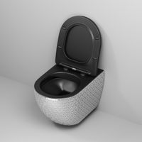 Унитаз подвесной Grossman (550х360х375) безободковый,серебро,внутри черный с тонкой крышкой,микролифт,1 место арт-GR-4411SBRS — фото 3, Подвесные унитазы