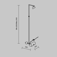 Напольный светильник (торшер) Maytoni MOD372FL-L10BS3K — фото 2, Торшеры