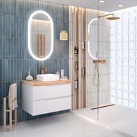 Тумба подвесная NORDIC 80 со столешницей из массива 80см под накладную раковину /AQUA DE MARCO 5080CNOR080/H — фото 10, Тумбы под раковину