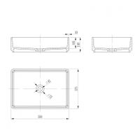 Раковина накладная ABBER Stein AS2634 белая матовая — фото 5, Раковины накладные