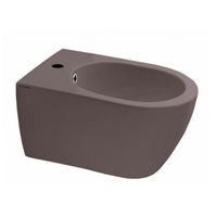 Биде Scarabeo MOON подвесное с одним отверстием цвет песочный матовый арт-5521 52 — фото 1, Биде подвесные