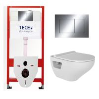 КОМПЛЕКТ TECE + BIEN: 9400412 Инсталляция для подвесного унитаза TECE + Bien ION Подвесной безободковый унитаз с гигиеническим покрытием в комплекте с сиденьем микролифт IOKA050N2VP0W5000 TC412IONVP0 — фото 2, Комплекты унитаз + инсталляция