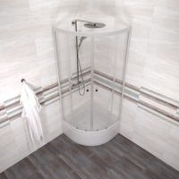 ДО Ультра 80*80 В (3 места+сифон D50) арт-Щ0000072616 — фото 2, Душевые уголки четверть круга