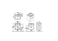 Root Тумба 60 см с раковиной 2 ящика кордоба VITRA арт-68271 — фото 2, Тумбы с раковиной