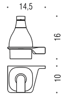 Дозатор COLOMBO DESIGN ALIZE настенный цвет хром арт-B9330SX — фото 2, Дозаторы