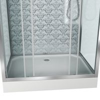 Душевая кабина Niagara Luxe NG- (120x90х210) низкий поддон(15см),дверь раздвижная,стенки серебро,4 места арт-7772QW — фото 2, Душевые кабины