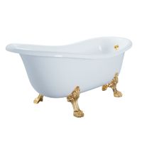BELLA Ванна 170x80xH74 см. на лапах "LEONE" STANDART, белая, слив/перелив золото 26918 — фото 1, Ванны