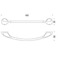 Полотенцедержатель COLOMBO DESIGN MELO B1209 широкий цвет хром — фото 2, Полотенцедержатели