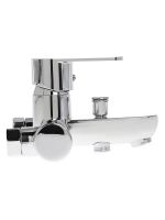 OneLife Полимерный смеситель для ванны с душ.гарнитуром, хром арт-P05-611cr — фото 4, Смеситель для ванны