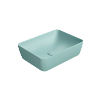 раковина накладная NUBES 50x38 без перелива голубой матовый арт-903715 — фото 2, Раковины накладные