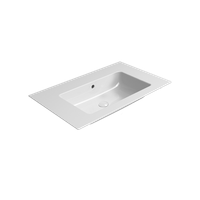 раковина подвесная/встраиваемая PURA 80x50 белый арт-8843111 — фото 2, Раковины подвесные