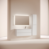 Тумба подвесная SANCOS Folk правая 1195х445х500, c двумя ящиками оснащенными доводчиками, Bianco, арт.FL120RW — фото 3, Тумбы под раковину