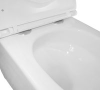 Унитаз подвесной Azario TERSO 495x360x370 безободковый, слив "Скрытое Торнадо" с быстросъемным сиденьем "Микролифт" арт-AZ-092E-UQ3 — фото 6, Подвесные унитазы