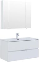 Мебель для ванной Aquanet Алвита New 100 2 ящика, белый матовый 00274205 — фото 2, Комплекты мебели для ванной