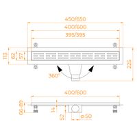 Душевой лоток Drain Leo-30Gb, арт-60213040-06 — фото 9, Душевые лотки