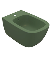 Биде GLOBO GENESIS подвесное с одним отверстием цвет зеленый матовый арт-GNS09FE — фото 1, Биде подвесные