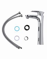 OneLife смеситель для накладной раковины однорычажный полимерный высокий, хром арт-P09-121cr — фото 5, Смесители для раковины