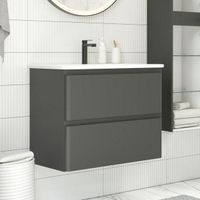 Товар: Тумба с раковиной Aquanet Эмбер 60 2 ящ. цв.черный матовый (раковина Luxury) 00332495 - фото 2 Тумба с раковиной Aquanet Эмбер 60 2 ящ. цв.черный матовый (раковина Luxury) 00332495 — фото 2, Тумбы с раковиной